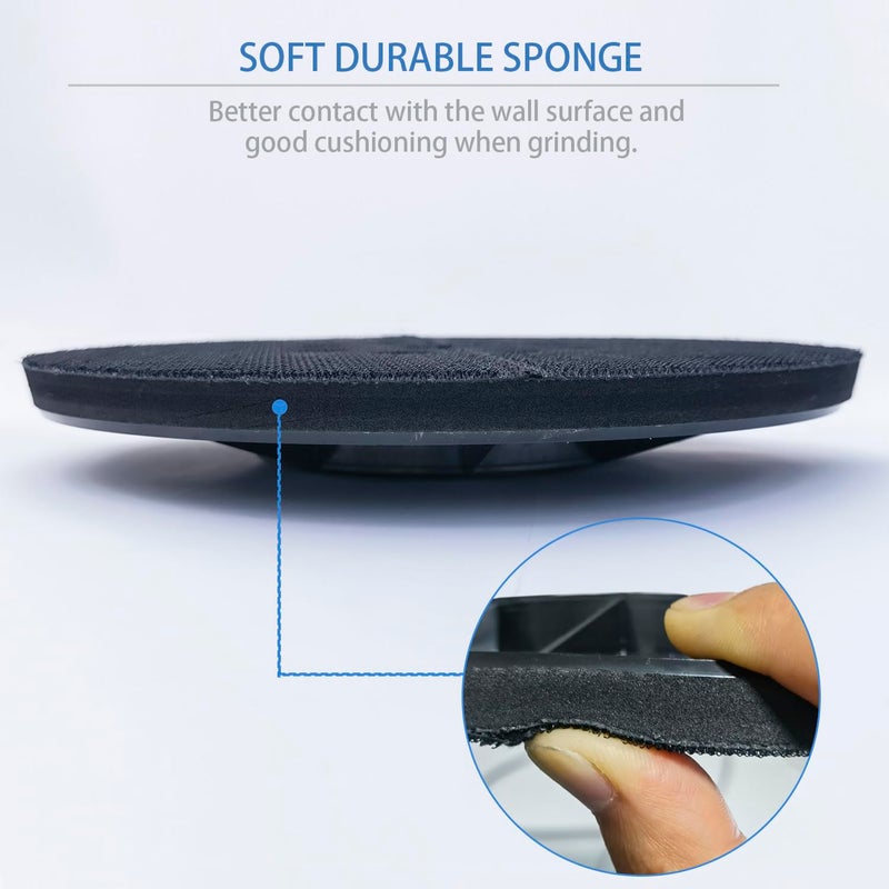 HTOOLPRO 9 Inch Drywall Sanding Pad for Drywall Sander, 8 Holes for Dust Pickup, Replacement Backing Pad Used with Hook and Loop Grinding Polishing Sanding Disc - Image 4